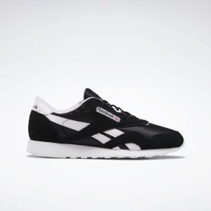 Reebok Classic Nylon Turnschuhe Herren - Schwarz/Weiß - DE 840-UFB